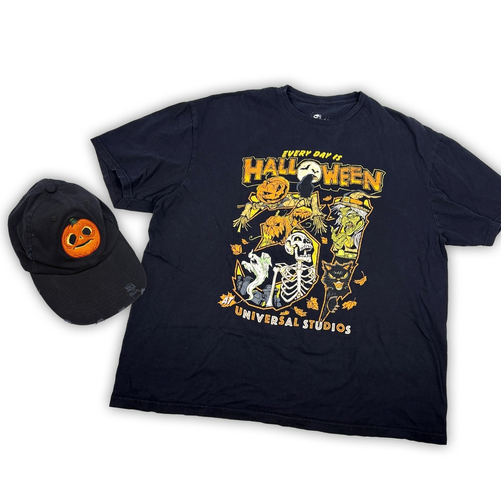 Universal Studios Halloween Horror Nights 2022 TShirt Mens XL & Lil Boo Dest Hat